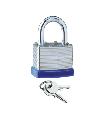 Laminated iron padlock