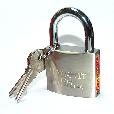 Nickel plated iron padlock