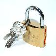 Brass plated heavy duty iron padlock