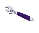 #1 electric plated adjustable wrench with plastic sleeve leval