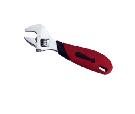 Electric plated adjustable wrench with short sleeve double color handle