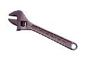 Full polished black nickel plated American type adjustable wrench