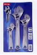 3-in-1 3pcs set adjustable wrench in blister card packing