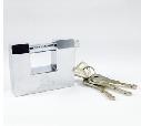 Chrome plated rectangle iron padlock BSD TYPE