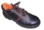 Printed grain leather safety shoes