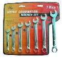 7PCS METRIC MIRROW POLISHED STANDARD TYPE COMBINATION WRENCH SET FLAT PANLE