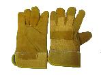 Golden cow split leather glove