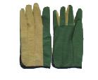 Full PVC impregnated glove,green palm & yellow back