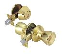 CYLINDER COMB DOOR LOCK SET 101+608 POLISHED BRASS FINISH