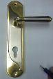 DOOR LOCK HANDLE IRON ALUMINIUM SATIN NICKEL/GOLD PLATED FINISH