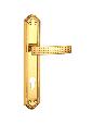 Door lock handle iron,golde plated finish