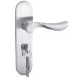 Door lock handle alluminium alloy solid silk silver finish