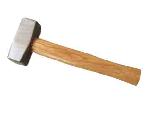 FULL POLISHED GERMANY TYPE STONING HAMMER WITH WOODEN HANDLE