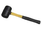 BLACK RUBBER HAMMER WITH FIBER GLASS HANDLE