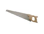 Hand saw with wooden handle